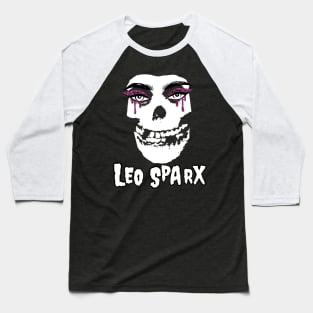 Leo Sparx Glamour Skull (Misfits Inspired) Baseball T-Shirt